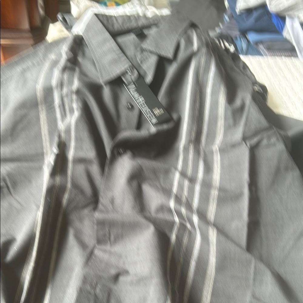 Men's gray Striped Shirt